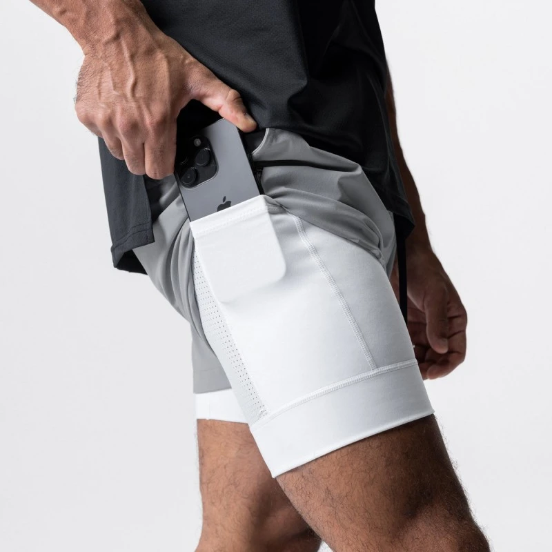 2-in-1-Fitness-Shorts für Herren