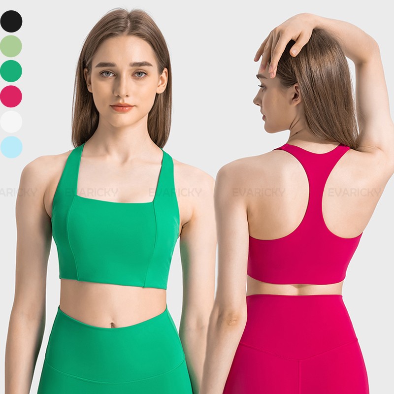 Weißer Croptop-Sport-BH